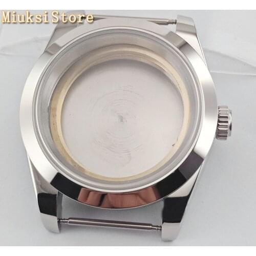 40mm stainless steel sapphire glass watch case fit ETA 2836 Miyota 82 series，Mingzhu 2813/3804 automatic movement