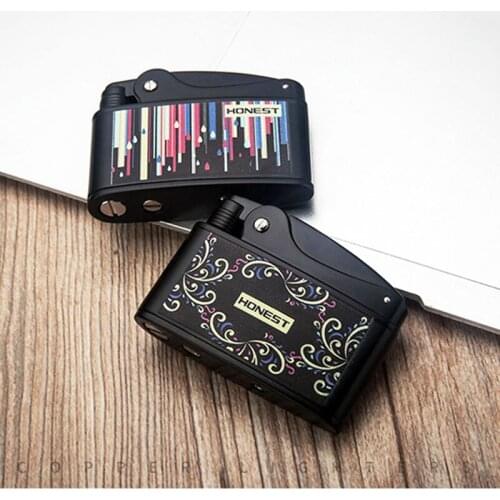 Honest kerosene lighter old style nostalgic wheel personality creativity small open fire mens cigarette set