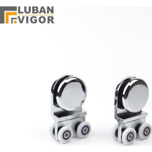 Shower room, Glass sliding doors, small hanging wheels and pulleys,bathroom,toilet, glass door fittings zinc alloy,2 pcs/package