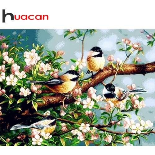 Huacan 5d Diamond Painting Scenery Picture Of Rhinestones Bird Diamond Embroidery Hobby And Handicraft Diamond Mosaic Needlework