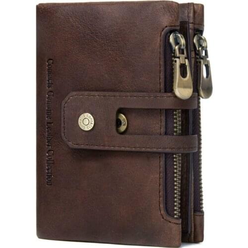 Vintage luxury Men Wallet Genuine Leather Short Wallets Male Multifunctional Cowhide Purse Coin Pocket Driver License Holder