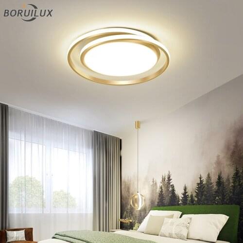 Round Gold/Black/White New Modern LED Chandeliers Lights With Remote For Living Dining Room Bedroom Aisle Indoor Lighting Lamps
