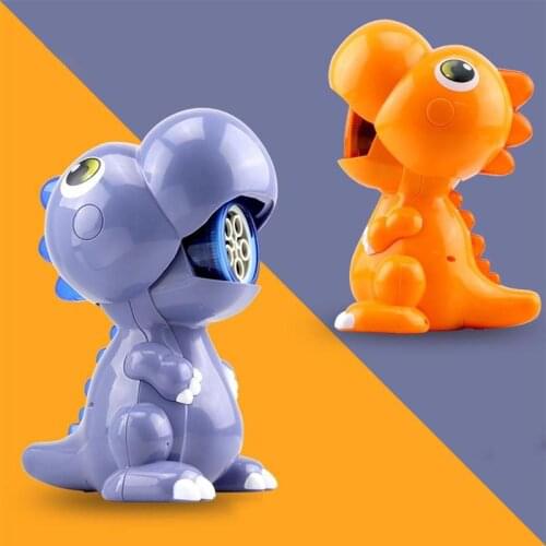 Dinosaur Bubble Machine for Kids Automatic Bubble Maker Outdoor Water Toys Birthday Gift Summer Creative Magic Bubble Blower Set