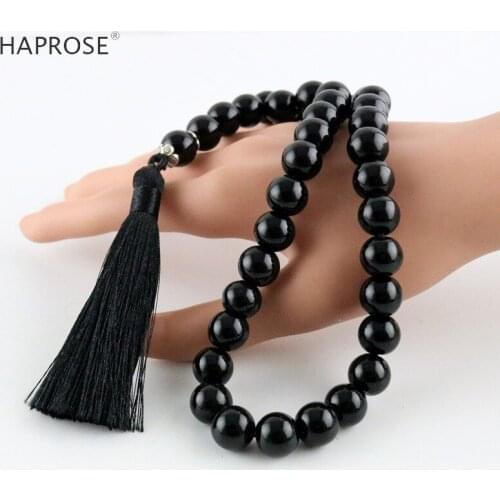 Onxy 33 Tasbih Mans Black agates Everything is new bracelets Gift Eid misbaha accessories prayer beads 33 66 99beads Jewelry