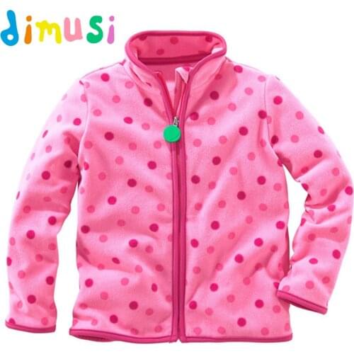 DIMUSI Autumn Winter Fleece Jackets Boys Outwear Windbreaker Jackets Girls Polar Fleece Soft Shell Clothing Baby Kids Coats 2-6Y