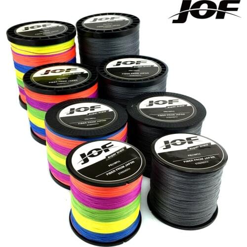 JOF 12 Strands 1000m 500m 300m 100m Braid Wire Super PE Braided Fishing Line Strong Strength Fish Line 25-135LB