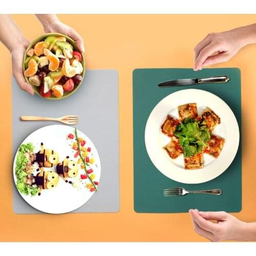 Placemat Plate Mat Table Pad Easy Cleaning Heat Insulation Waterproof Food Grade Silicone Dining Mat Kitchen Gadget Accessories