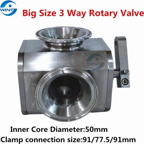 Piston Filler SUS304 Big SIze 3 Way Rotary Valve Pneumatic Paste and Liquid Filling Machines Accessories of Sauce Filler 50mm