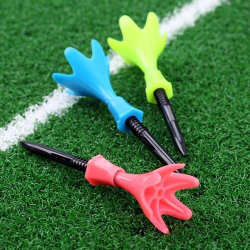 Adjustable Plastic Golf Tee Petal Rotation Limit Ball Spike for Clubs Rotational Petal Stepped Tee Golf Ball Training Holder