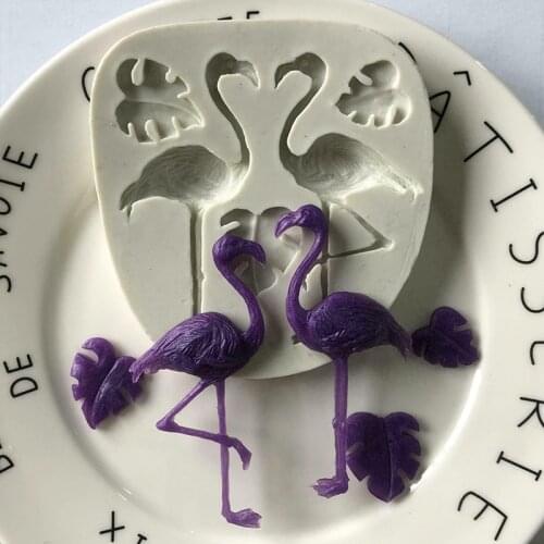 Flamingo Silicone Mold Mobile Phone di jiao mo Decoration DIY Mode XGY-16