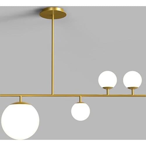 Modern gold chandelier lighting LED Nordic Black Golden glass ball light kitchen Decor lamps Dining room foyer chandelier