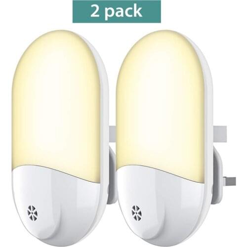 LED Night Light For Children Baby Kids Light Sensor LED Night Lamp 2 Packs
