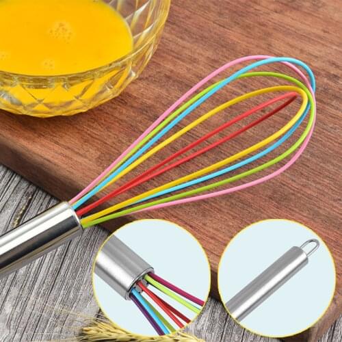 Egg Stiring Blending Stirring Kitchen Tools Stainless Steel Whisk Mixer Silicone Balloon Wire Hand Manual Egg Beater