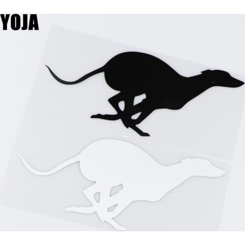 YOJA 20.3X9.1CM Animal Running Greyhound Vinyl Decal Car Sticker Cartoon Silhouette ZT2-0064