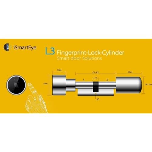 Factory Sale Keyless Electronic Digital remote control Fingerprint door Lock Cylinder Free Keys Free shipping