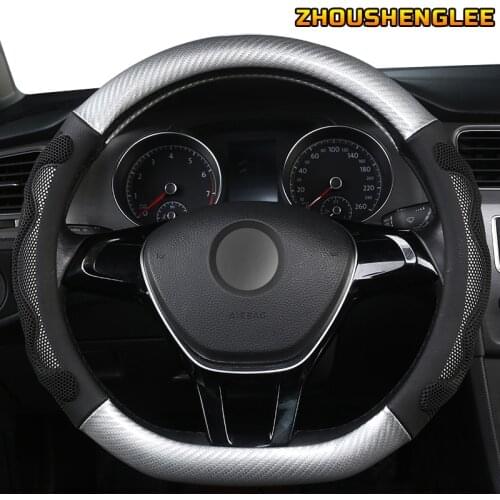 ZHOUSHENGLEE Microfiber Leather Car Steering Wheel Cover For Infinitis Q30 Q50 FX35 QX50 QX56 QX60 QX70 FX G25 G37o