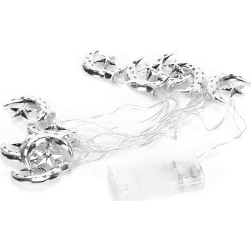 1.5M Hollow Out Moon Star Shaped 10LED String Lights Decorative Light For Mus ZZ