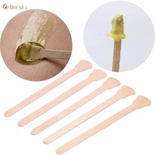 100Pcs/Set Wooden Waxing Wax Spatula for Facial Hair Removal Tongue Depressor Disposable Bamboo Sticks Wax Stick Beauty Tool