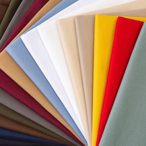 150cm*50cm 15 Color Pure Cotton Yarn Card Solid Color Twill Fabric Pants Trench Coat Clothing Washed Cotton Shirt Thick Fabric