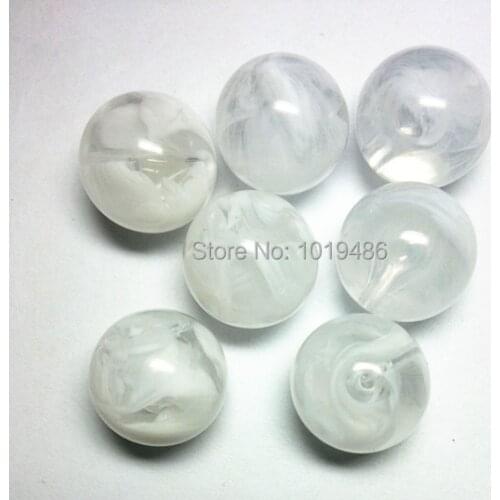 20MM 100pcs/lot transparent White Double color Round Beads, Acrylic Chunky Beads For Jewelry necklace