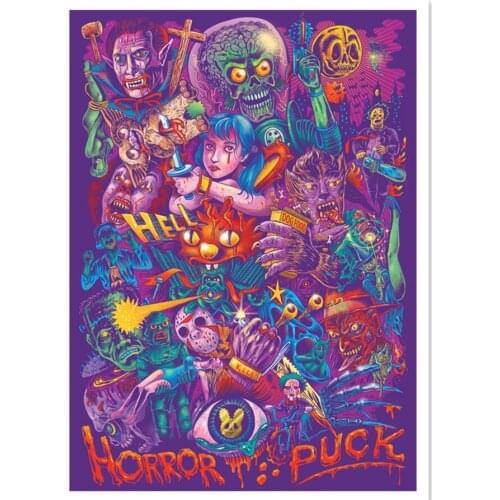 5D Diy Diamond Painting Cross Ctitch KitsColored zombies Diamond Mosaic Embroidery 3d Painting round drill gift