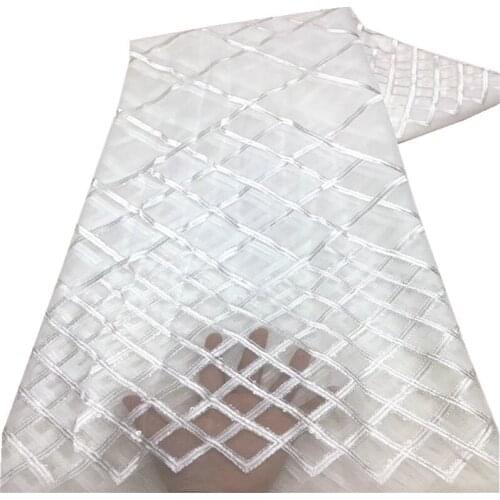 African Lace Fabric 2021 High Quality Lace French Mesh Lace Fabric With Sequins Nigerian Tulle Lace Fabrics For Dress xz-150