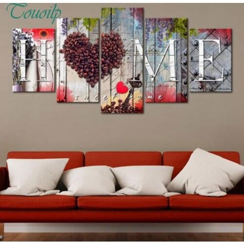 Diamond embroidery beautiful love Coffee beans 5D DIY diamond painting Cross Stitch Multi-picture home sweet Home decoration