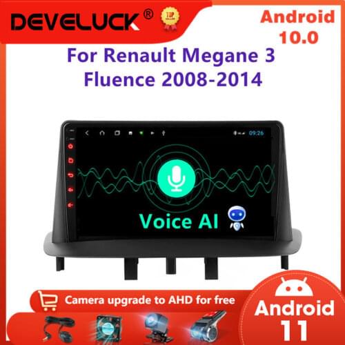 Android 10 2 Din Car Radio For Renault Megane 3 Fluence 2008 - 2014 Multimedia Player Navigation GPS WIFI Stereo DVD Head Unit