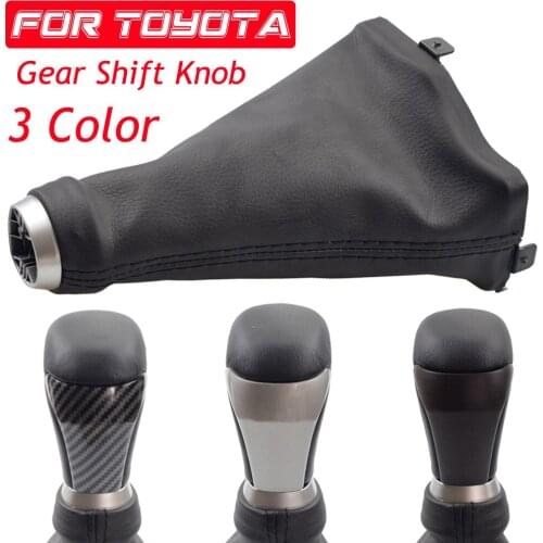 Automatic Gear Shift Knob Shift Lever Dust Leather Cover for Toyota Land Cruiser Prado 2018 2019 Car Styling