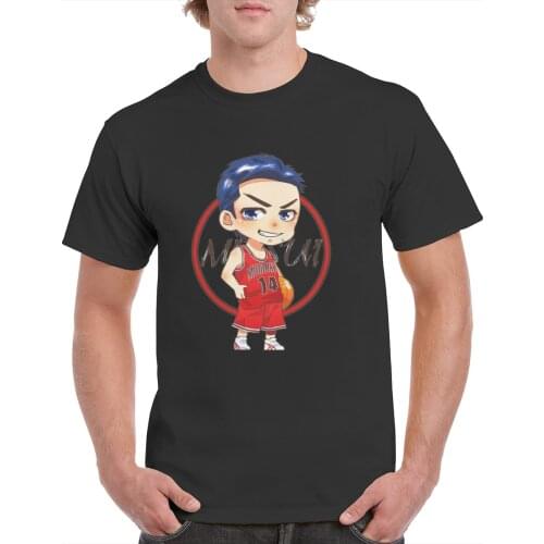 Ready stock Anime SLAM DUNK T-shirt Mens Summer Cotton Short Sleeve T Shirt for male comfortable top tees