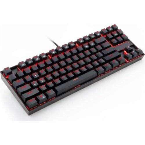 Gaming Mechanical Keyboard 87 Keys Blue Switch Wired Keyboard Metal Panel Anti-ghosting New Red Backlit For Gamer PC Laptop