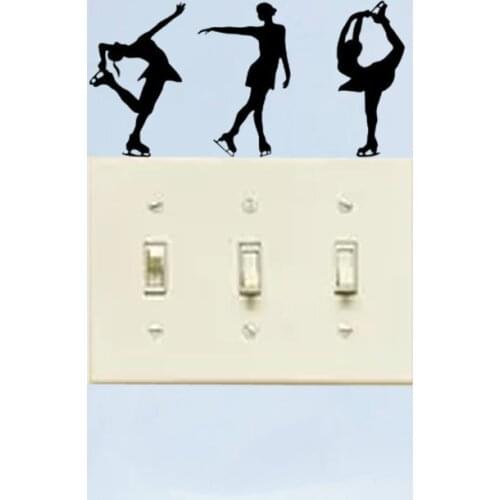 Ice Skating Wall Sticker Bedroom Home Decor Vinyl Switch Decal 6SS0195