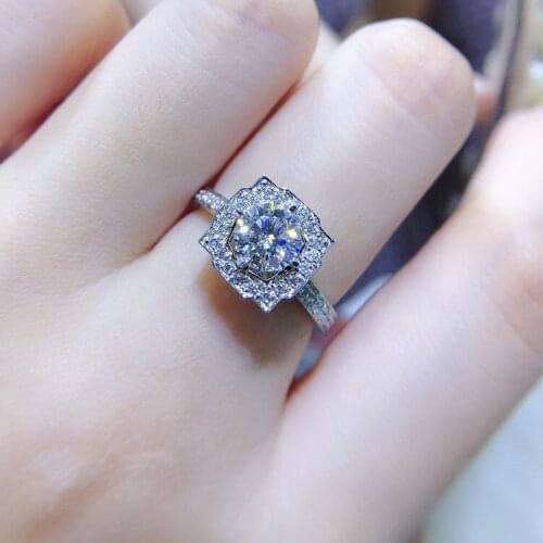 Inbeaut New Arrival Excellent Cut 1 ct D Color Pass Diamond Test Moissaite Snow Pear Ring 925 Silver Engagment Jewelry for Women