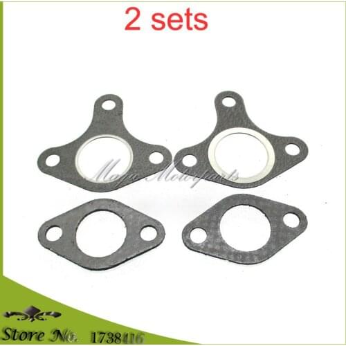 2 Set Muffler Manifold Gasket Set For Honda GX240 8HP GX270 9HP GX340 11HP GX390 13HP