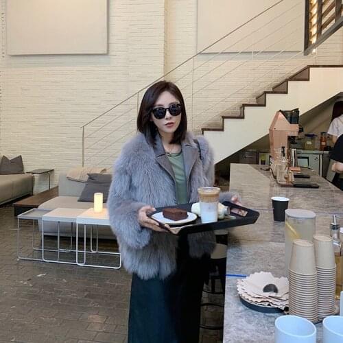 Korean Winter Fashion Fox Real Fur Coat for Women Clothes 2020 Manteau Femme 205-22080 YY992