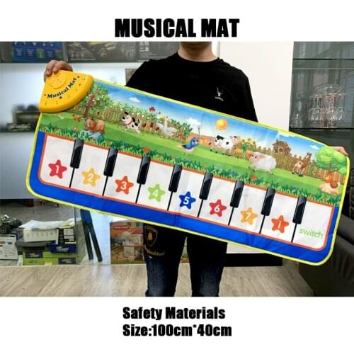2021New Styles Big Size Baby Musical Mat Toys Piano Toy Infantil Music Playing Mat Kids Early Education Learning Children Gifts