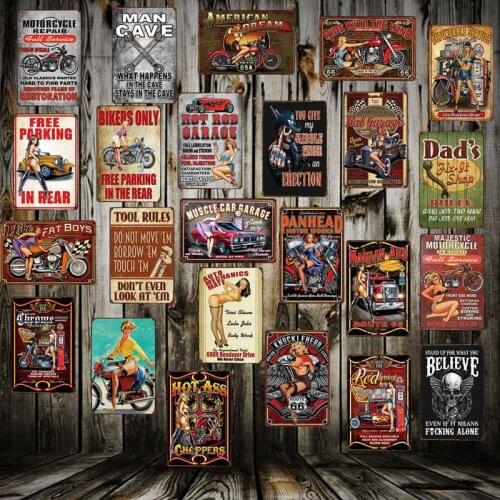 [ Mike86 ] Garage Man Cave Motor Hot Rod Metal Sign Home Store Decor Vinage wall decor shabby chic Poster Art 20*30 CM FG-500