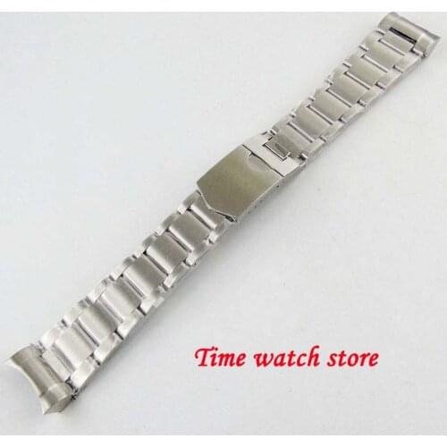 22mm width watch band strap bracelet men Quality 316L stainless steel deplpyant clasp