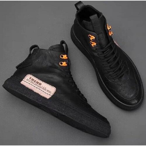 2021 New Martin boots autumn and winter vibrato the same style mens shoes trend wild high-top mens waterproof casual shoes