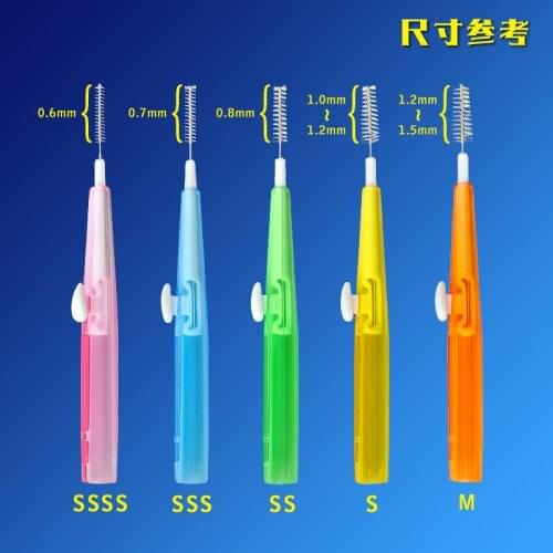 Dental Original 60pcs/box Dental Slim Soft Interdental Brush Brush Tooth Pick Interdental Cleaners Oral Care Tool Oral Hygiene
