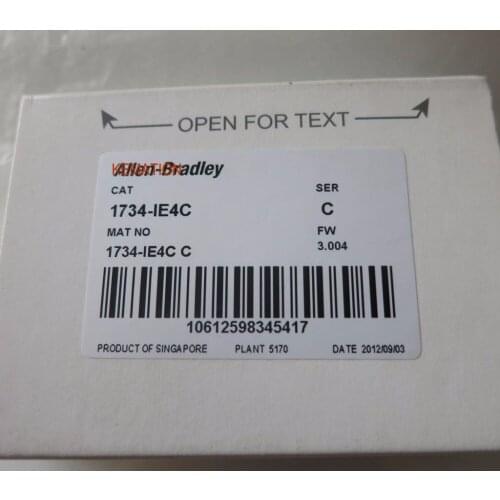 Original AB 1734-IE4C 24VDC 4 Point Analog Current Input Module 1734IE4C 1734 IE4C New in Box