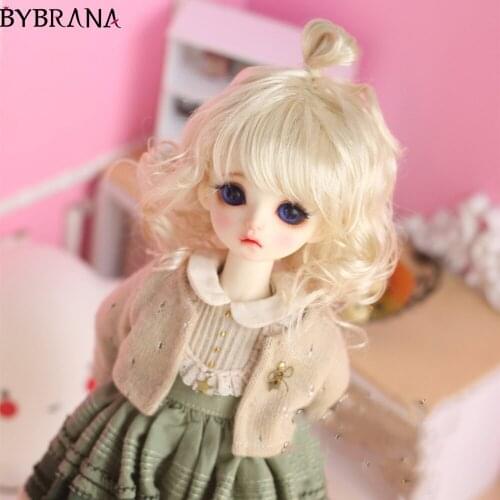 Bybrana 1PC Bjd Wig Doll Korean Half-Ball Head Bjd Hair 1/3 1/4 1/6 1/8 Free Shipping