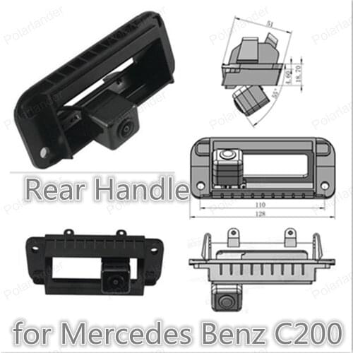Polarlander Good Quality Rear Handle for Me-rce-des-Ben-z C200 Rear View Camera Waterproof Night Version