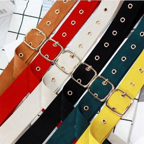 Long Velvet Belt Knot Waistband Square Buckle Coat Sweater Belt Waist Seal Tide Cloth Dress Belts Accessories