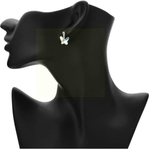 1 Pair Women Simple Classic Stud Earrings Geometric Female Crystal Ear Glass Studs Elegant Jewelry Decorative B7K1