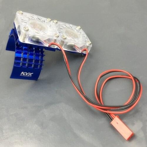 Double fan motor cooling device for 36mm diameter motor