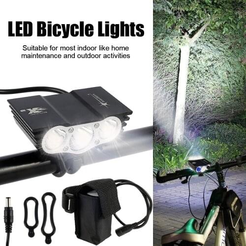 3 * XML T6 LED 12000 Lm 3 Modes Bicycle Front Lamp Bike Light Headlight USB Rechargeable Cycling Torch Headlight Flashlight
