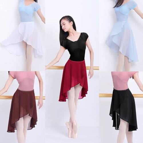 Ballet Skirt Women Adult Long Wrap Chiffon Skirt Ballet Tutu Skate Skirt Adjustable Buckles Ballerina юбка Dance Wear