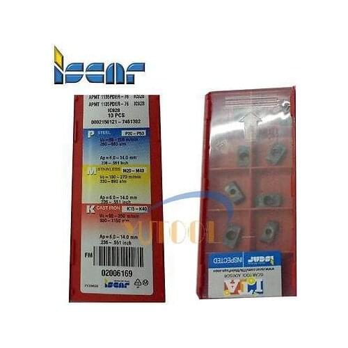 10pcs ISCAR carbide insert APMT1135 PDER-76 IC928 CNC Milling carbide inserts