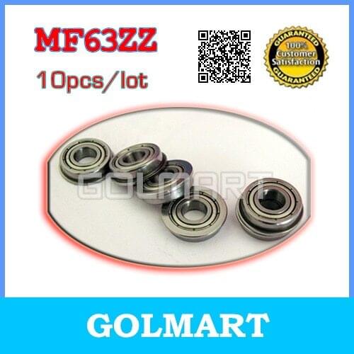 10pcs MF63zz Ball Flange Bearing 3 x 6 x 2.5mm FT012 shaft bearing inside of the shaft tube for RC boat Feilun FT012